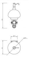 Диспенсер для жидкого мыла Migliore Cristalia 16 схема 2
