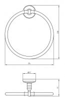 Полотенцедержатель Migliore Mirella ML.MRL-M056 схема 2