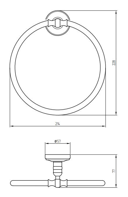 Полотенцедержатель Migliore Mirella ML.MRL-M056 схема 2