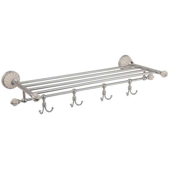 Полка с крючками и полотенцедержателем Migliore Olivia ML.OLV-60.629 ФОТО
