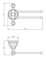 Полотенцедержатель двойной поворотный Migliore Olivia 17 схема 2