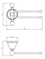 Полотенцедержатель двойной поворотный Migliore Provance 17 схема 2