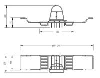 Полка-решётка на ванну с подставкой для книг Migliore Complementi 2200 схема 2
