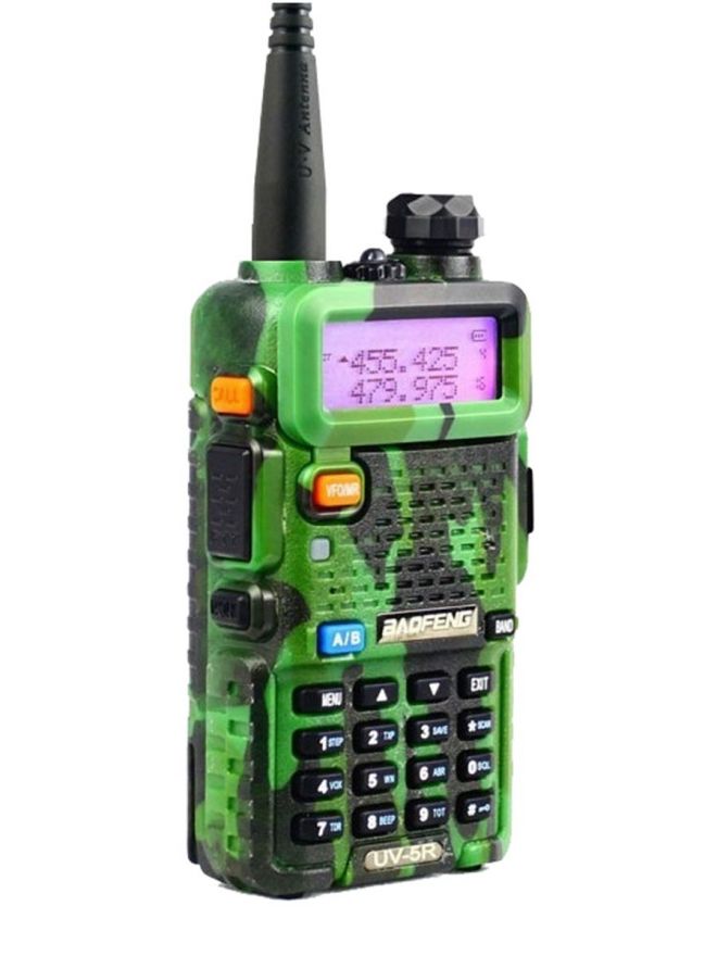 Рация Baofeng UV-5R зеленая с гарнитурой (2 режима мощности)