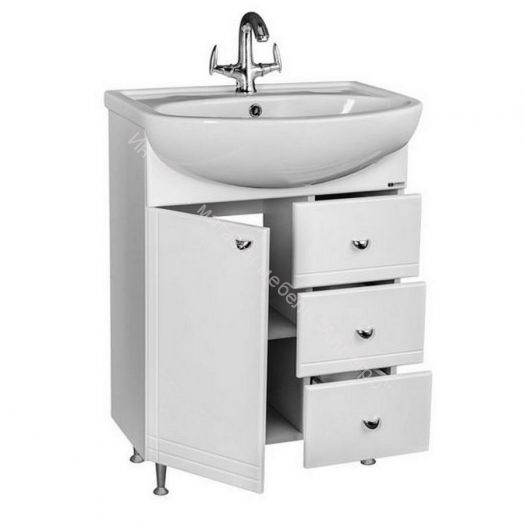 Тумба под умывальник "Уют 60 Классик" с 3 верхними ящиками В3 АЙСБЕРГ