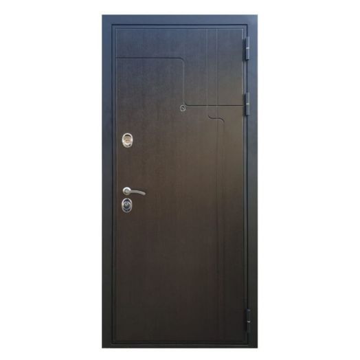 Дверь входная металлическая Great Doors H246 Венге Зеркало Мини ФЛЗ-120 Бетон Светлый