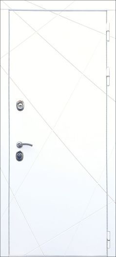 Дверь входная металлическая Great Doors H13 Белая шагрень Сити Белый Ясень