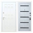 Дверь входная металлическая Great Doors H8 Белая Шагрень Царга СБ-14 Сандал Светлый Темный Лакобель