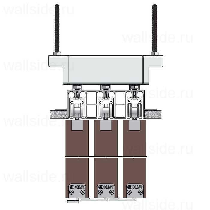 Eclisse Ceiling Track - для 3 дверей