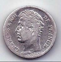 1/2 франка 1828 Франция Редкость
