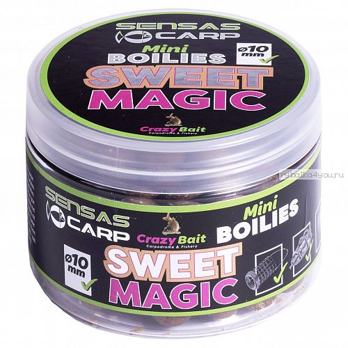 Мини бойлы Sensas Crazy Bait Sweet Magic мм / 80 гр / цвет: коричневый