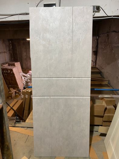 Входная Металлическая Дверь Термодор Termo-door (T.DOOR) Техно Графит Горизонт бетон светлый