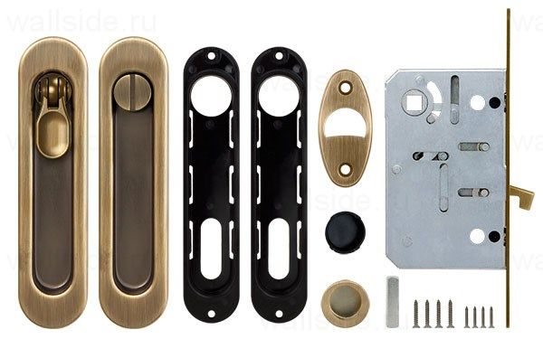 Замок для раздвижных дверей Armadillo SH011-BK WAB-11 Матовая бронза