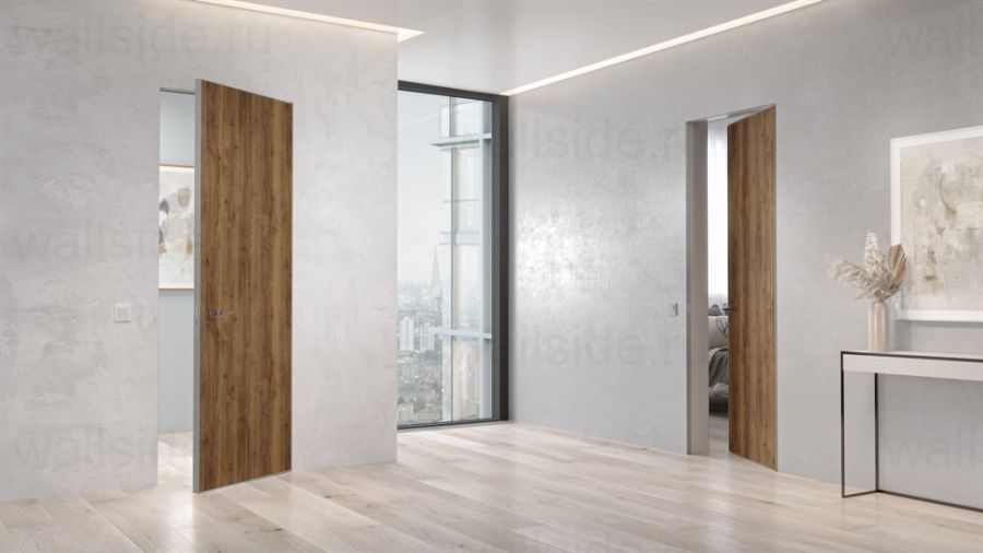 Скрытая дверь Pro Design Panel Egger наружного открывания