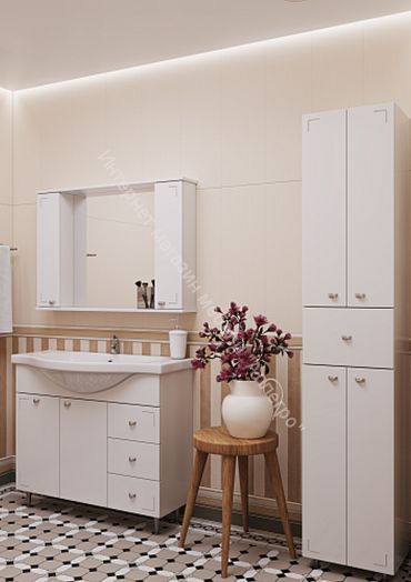 Шкаф-зеркало Классик 100 АЙСБЕРГ