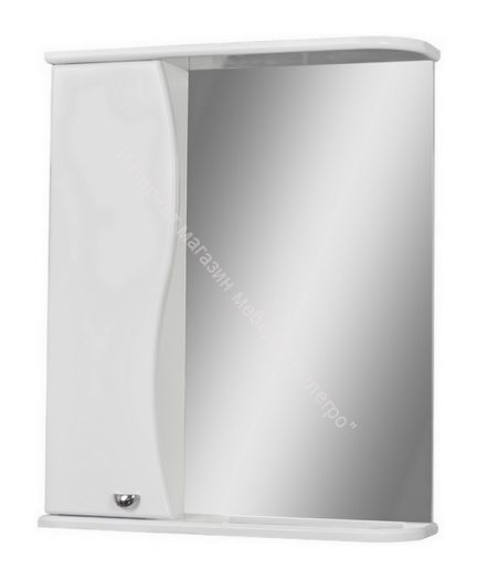 Шкаф-зеркало Волна 50 левый АЙСБЕРГ