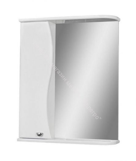 Шкаф-зеркало Волна 50 левый АЙСБЕРГ