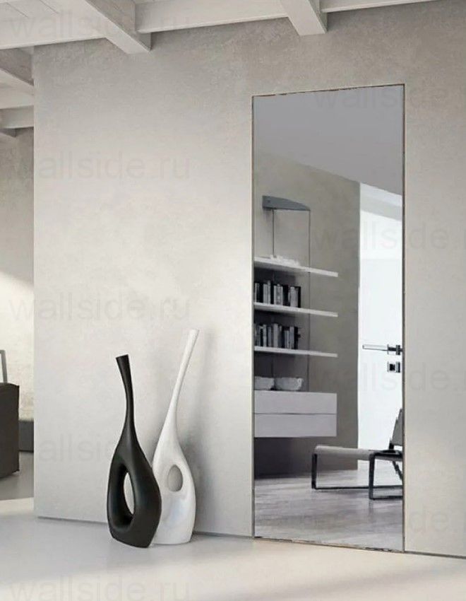 Скрытая дверь Pro Design Glass зеркало бронза, открывание внутреннее