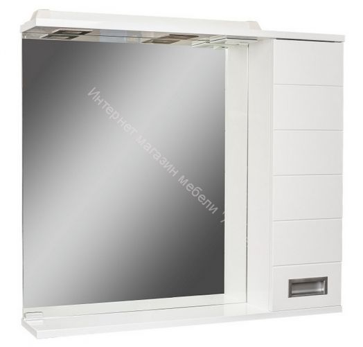 Шкаф-зеркало Cube 65 Эл. правый Домино