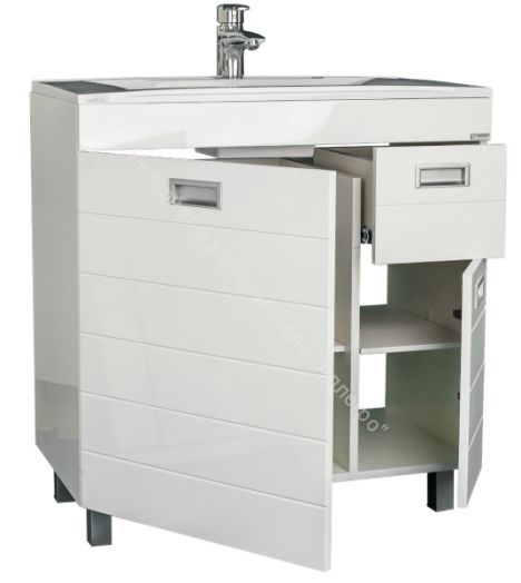 Тумба под умывальник "Elen 80" Cube с верхним ящиком В1 Домино
