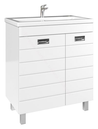 Тумба под умывальник "Elen 75" Cube без ящика и корзиной д/ белья Домино