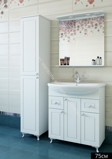 Тумба с умывальником "Элеганс 75" Софи с ящиками Sanflor