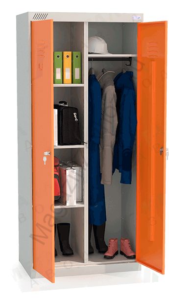 ШМУ 22-800 Шкаф универсальный с оранжевыми дверьми