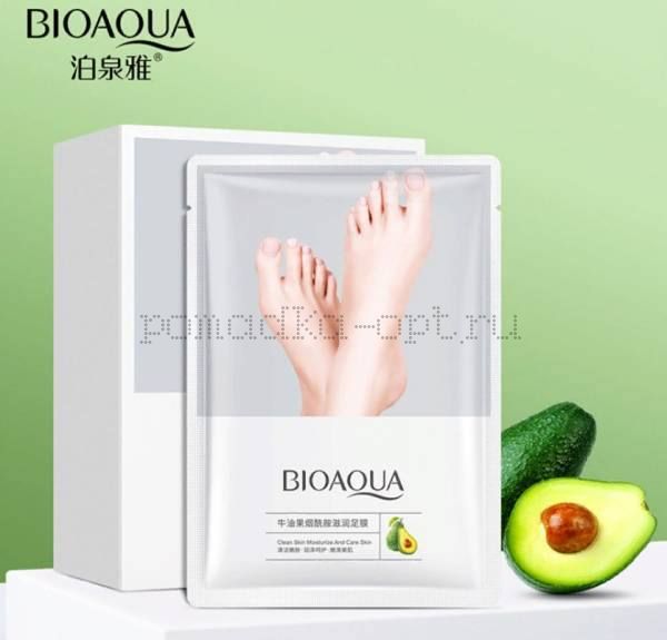 BioAqua Маска-носочки с экстрактом авокадо Avocado Niacinamide Moisturizing Foot Mask, 35 г