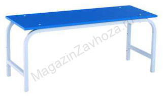 Скамья гардеробная 1000 (ЛДСП) красный/синий