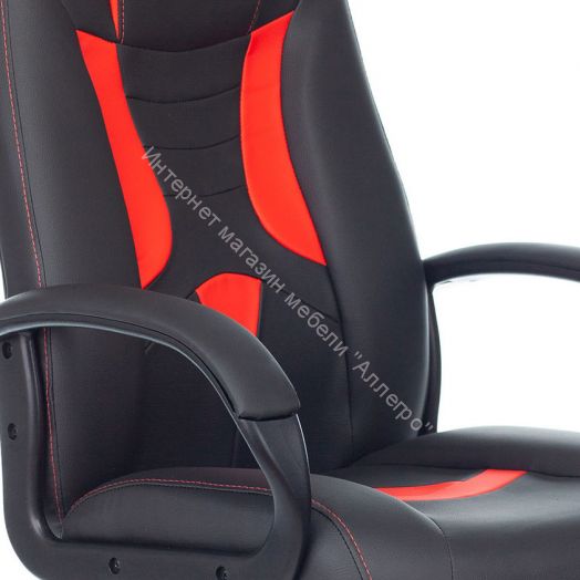 Кресло игровое Zombie 8 черный/красный эко.кожа крестовина пластик