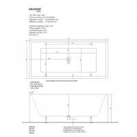 Отдельностоящая акриловая ванна Galassia Quadra 8965 167x80x60 схема 6
