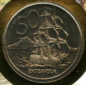 Новая Зеландия 50 центов 1982