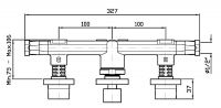 Внутренняя часть смесителя Zucchetti для ванны и душа R99508 схема 2