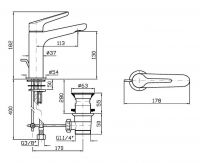 Смеситель для раковины Zucchetti Medameda ZMM710/ZMM713 схема 2