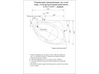 Акватек полимерная ванна Альтаир 158х120 схема 5