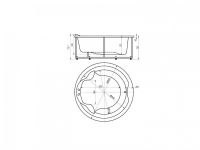 Большая полимерная ванна Акватек Аура 180х180 схема 3