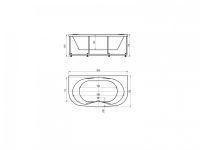 Акватек полимерная ванна Мелисса 180х95 схема 3