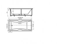 Акватек акриловая ванна Феникс 150х75 схема 3