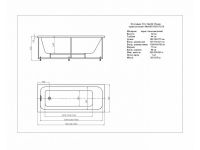 Ванна на каркасе Акватек Мия 170х70 схема 5