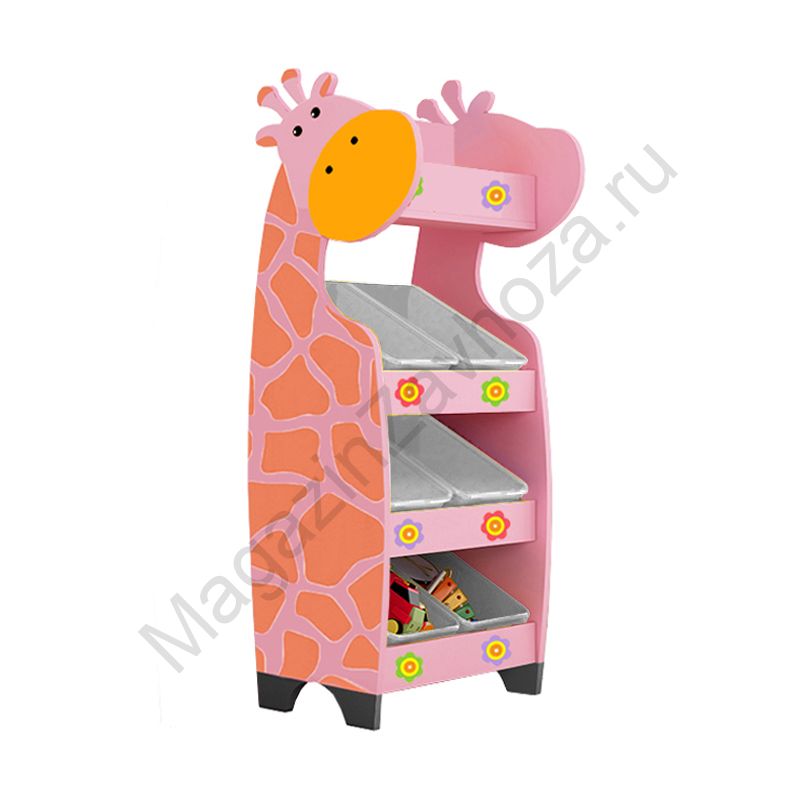 СТЕЛЛАЖНАЯ НАКЛОННАЯ СИСТЕМА ХРАНЕНИЯ 25/2 С ДЕКОРАЦИЕЙ РОЗОВАЯ