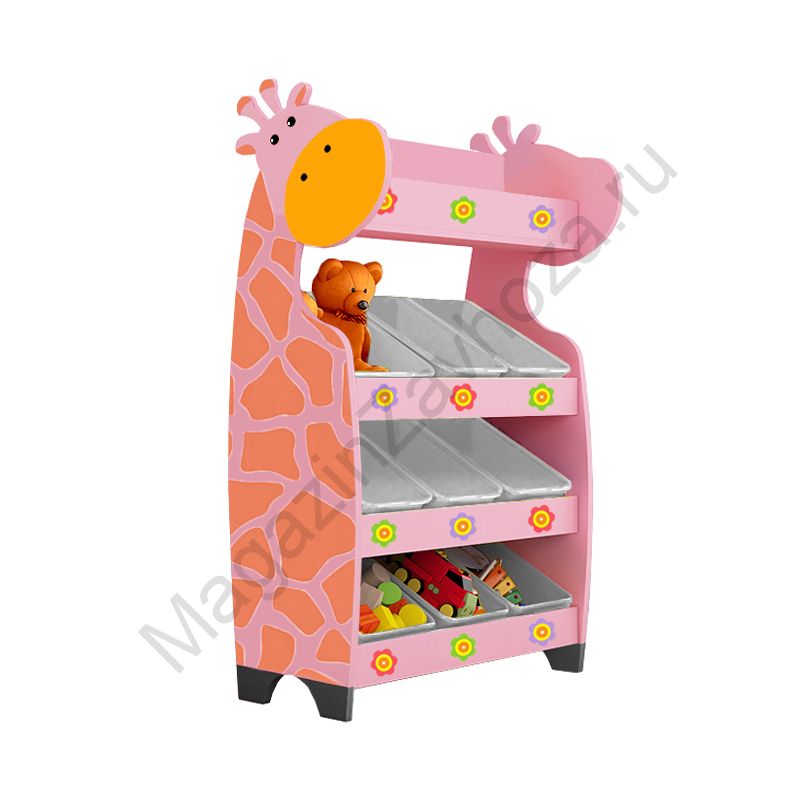 СТЕЛЛАЖНАЯ НАКЛОННАЯ СИСТЕМА ХРАНЕНИЯ 25/3 С ДЕКОРАЦИЕЙ РОЗОВАЯ