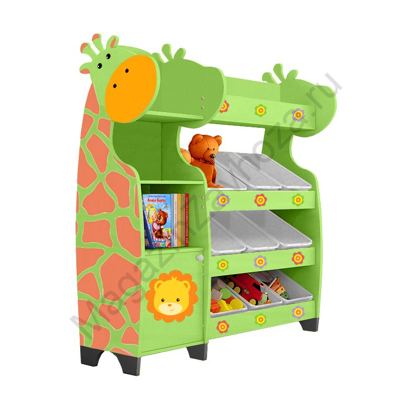 СТЕЛЛАЖНАЯ НАКЛОННАЯ СИСТЕМА ХРАНЕНИЯ 25/12 С ДЕКОРАЦИЕЙ ЛАЙМ