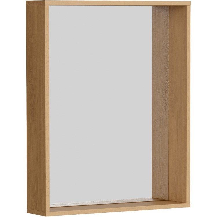 Изображение Зеркало в деревянной раме Aqwella Basic с полкой