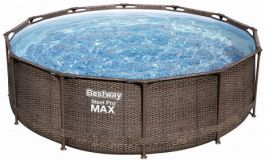 Каркасный бассейн Bestway Steel Pro MAX Ротанг 56709 (366х100, с фильтр-насосом)