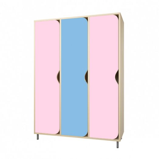 РСН-024 Шкаф детский для одежды 3 секций (Цветные фасады)