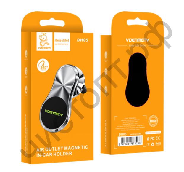 Держатель для мобил. устр. Denmen DH05 Holder Tarnish магнит. воздух.