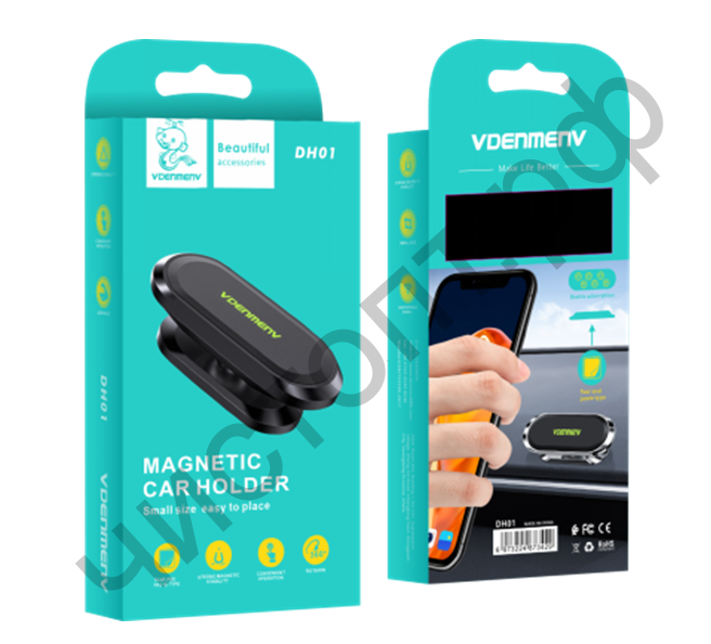 Держатель для мобил. устр. Denmen DH01 Holder Tarnish магнит. 2 стор. скотч