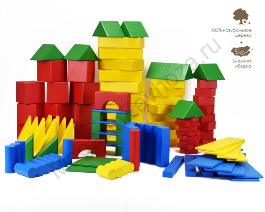 Конструктор детский СТРОИТЕЛЬ напольный 124 элемента