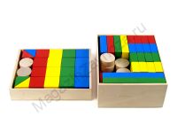 Конструктор деревянный 1,5–2 года, 52 элемента