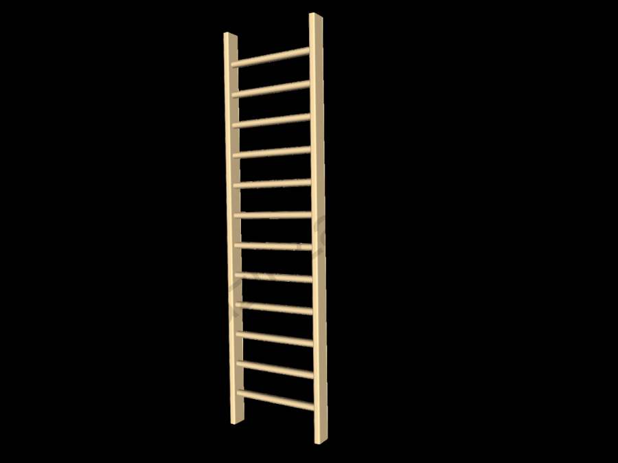 Стенка шведская по ГОСТ, ширина 80 см, высота 1,6-3 м